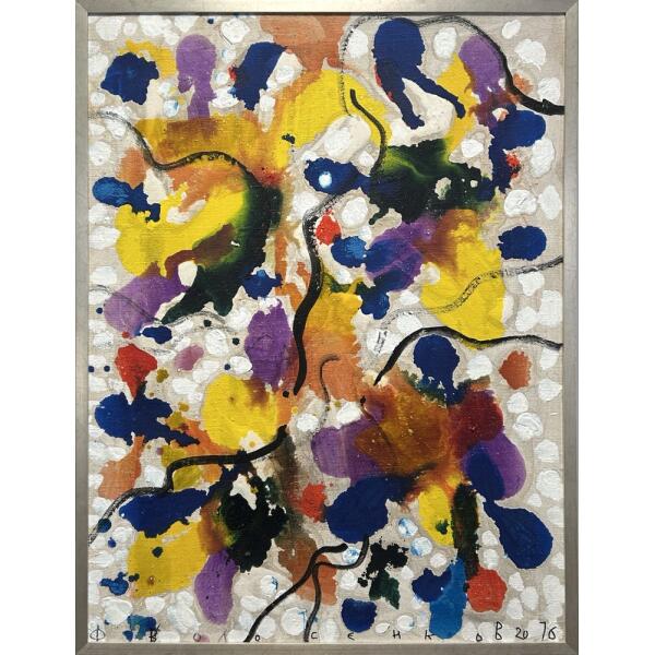 2862-bn Volossenkov Felix, Color as the Possibility of Life, Oil and mixed media on canvas, 111 × 84 cm