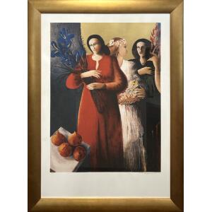 s080-f-au Charalambides Andreas, Untitled, Silkscreen print with gold leaf, 100 x 70 cm