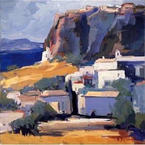 2712-au Kolokythas Vasilis, Cythera, Oil on canvas, 100 x 100 cm