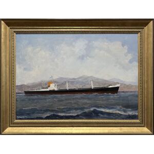 140526-ka-an-1-au Kanas Antonis, MV Nicola, The First SD14, Oil on canvas, 50.5 x 70.3 cm