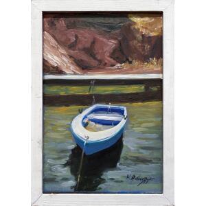 090726-an-ko-1-au Antonellos Kostas, Fishboat, Oil on canvas, 30 x 20 cm