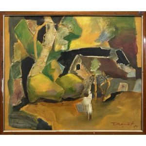 1521-au Dragot Aliaj Robert, Untitled, Oil on canvas, 50.5 x 60 cm