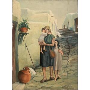 1820-au Kourtis Dimitris, Untitled, Oil on canvas, 70 x 50 cm