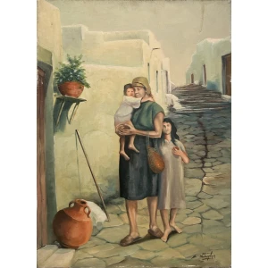 1820-au Kourtis Dimitris, Untitled, Oil on canvas, 70 x 50 cm