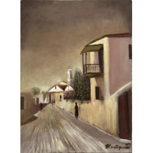 1822-au Kyprianou Panagiotis, Untitled, Oil on canvas, 73.5 x 53.5 cm