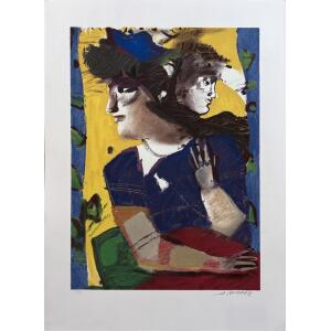 s081-au Mytaras Dimitris, Figures, Silkscreen print, 87 x 64 cm (69.5 x 50 cm)