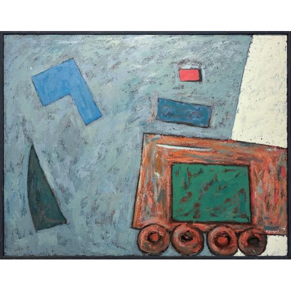 0038-au Unknown (signed Dutsuk Дуцук), Untitled, Oil on canvas, 92 x 117 cm