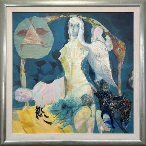 0071-au Kochev Giorgi, Untitled, Oil on canvas, 95 x 95 cm
