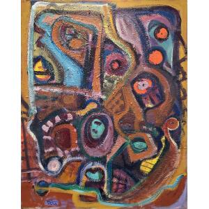 1727-au Stavrou Giorgos, Untitled, Acrylic on canvas, 100 x 80 cm