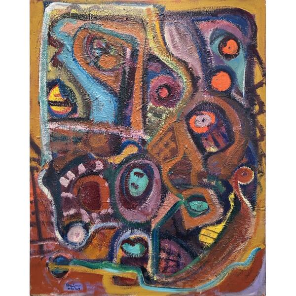 1727-au Stavrou Giorgos, Untitled, Acrylic on canvas, 100 x 80 cm