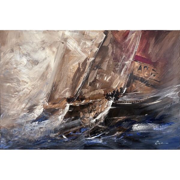 2267-au Rentis Retzas, Untitled, Oil on canvas, 80 x 120 cm