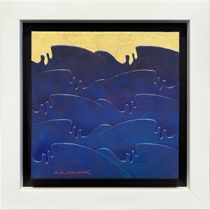 2845-au Milionis C. Dimitris, Argonauts series, Acrylic and gold leaf on canvas, 30 x 30 cm