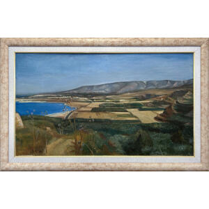 0609-au Tamanas Kyriakos Landscape Oil on canvas, 63 x 111 cm