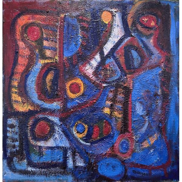1790-au Stavrou Giorgos, Untitled, Acrylic on canvas, 80 x 80 cm