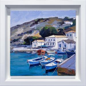 2456-au Kolokythas Vasilis, Ithaki, Oil on canvas, 40 x 40 cm