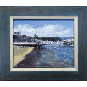 2875-bn Daniel Cordoba Garcia, Pafos Port, Oil on canvas mounted on board, 24 x 30 cm