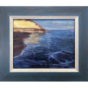 2876-bn Daniel Cordoba Garcia, Paralimni, Oil on canvas mounted on board, 24 x 30 cm