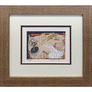 s066-f-au Stathopoulos Giorgos, Nude, Silkscreen print, 19 x 23 cm