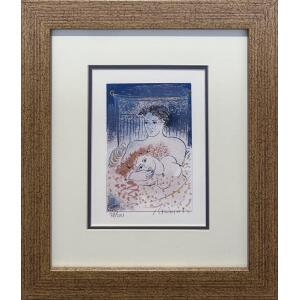 s069-f-au Stathopoulos Giorgos, Couple, Silkscreen print, 23 x 19 cm