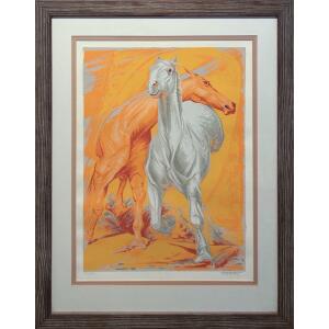 051126-at-st-1-au Athineos Stratis, From “Horses” series, Silkscreen print, 59 x 43 cm