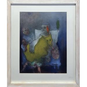 051126-mo-an-2-au Morfis Andreas, Oniriko 2, Acrylic on cardboard, 38 x 29 cm