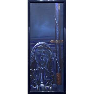 051126-tr-ha-1-au Trillidis Harrys, Classical Faces (Part of Diptych), Oil on canvas, 80 x 30 cm