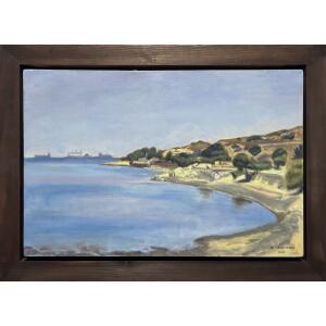 051126-ts-pa-2-au Tsangaras Panikos, Beach at Amathounta, Oil on canvas, 40 x 60 cm