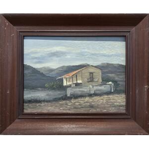 1275-au Panagiotou Kyriakos, Agios Georgios Sylikou, Oil on canvas, 30 x 40.5 cm