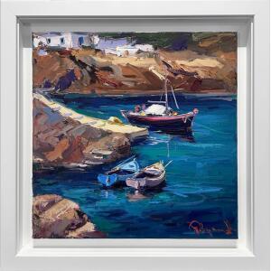 2462-au Kolokythas Vasilis, Sifnos, Oil on canvas, 40 x 40 cm